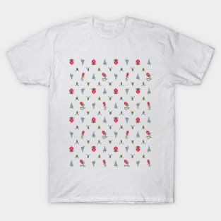 Simple Protea Flower Pattern T-Shirt